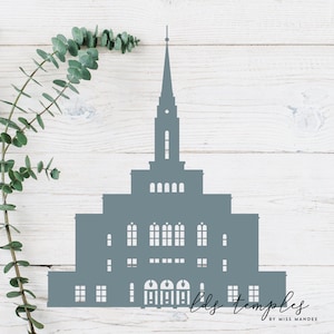 Renovierte Provo, Utah LDS Temple Cut File - Digital Download - SVG, Vektor, Cricut, Silhouette, Clip Art