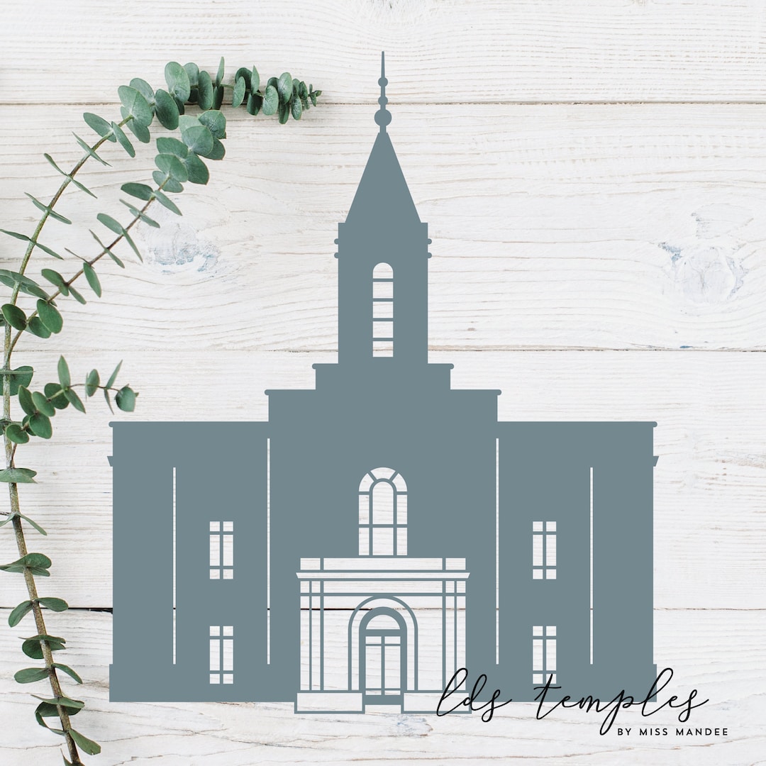 Montpelier, Idaho LDS Temple Cut File Digital Download SVG, Vector