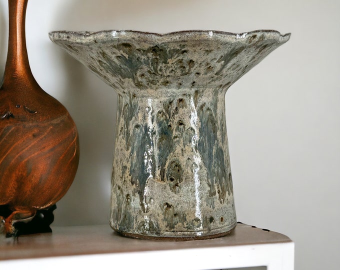 Stormy Weather Pedestal Bowl