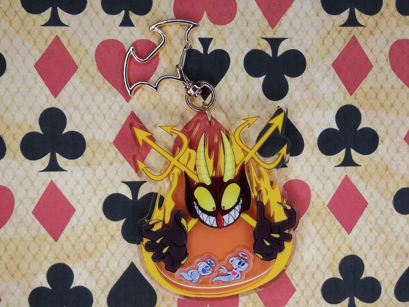 Cuphead King Dice Smackeroo 3 Double Sided Acrylic Charm 