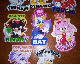 Sonic the Hedgehog Pride Stickers