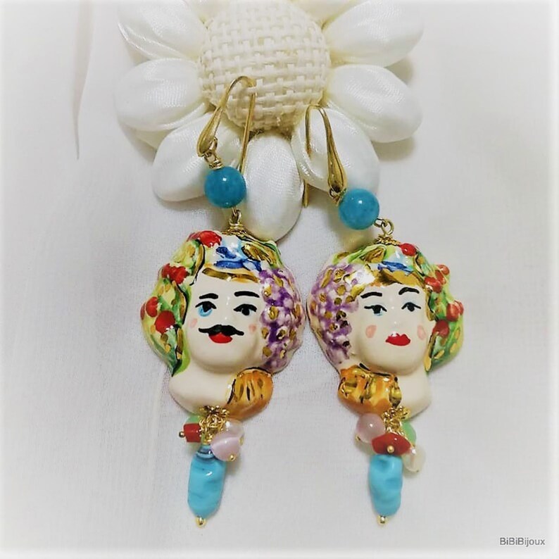 Orecchini in ceramica di CaltagironeOrecchini image 0