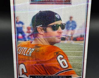 Tarjeta de fútbol americano Smokin’ Jay Cutler de los Chicago Bears Refractor - Pose de cigarrillo con gafas de sol, holográfica, con lámina de la NFL