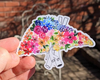 Anatomical liver flower vinyl sticker, laptop sticker, nurses. hepatologists, gastroenterology card, liver transplant gift, liverversary