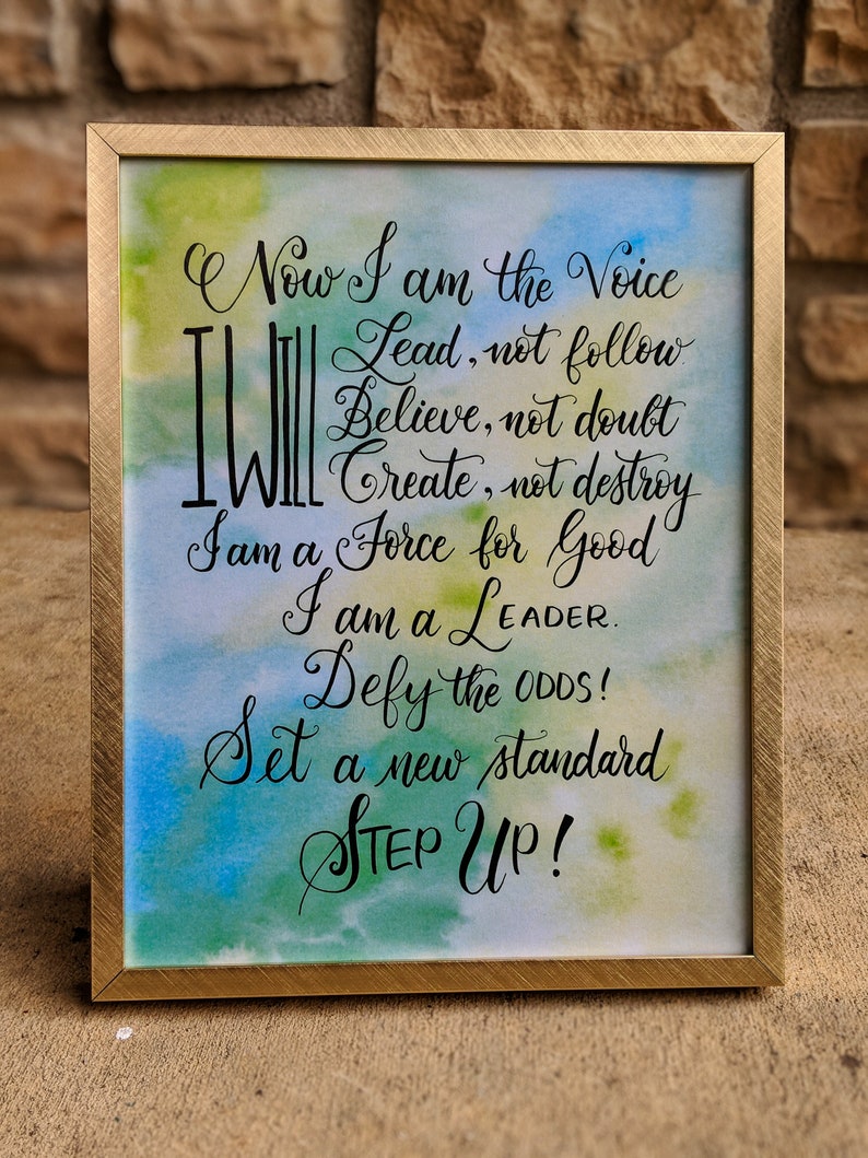 Tony Robbins Quote now I Am The Voice Calligraphy Etsy Tony Robbins Quote now I Am The Voice Calligraphy Etsy