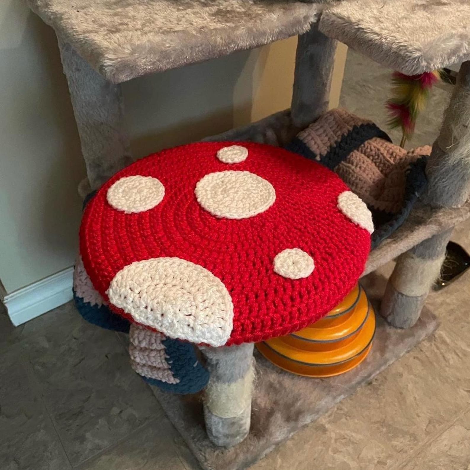 Crochet PATTERN Mushroom Pillow and Mushroom Stool Cover Etsy