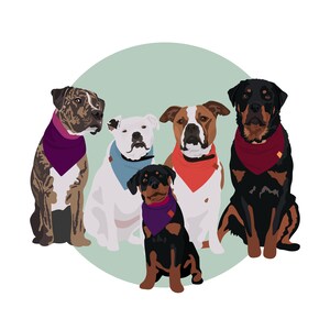 Full Face Custom Pet Portrait. Digital Art files. No physical print. Profile picture. Personalized Gift. Vector Art. Digital Illustration.