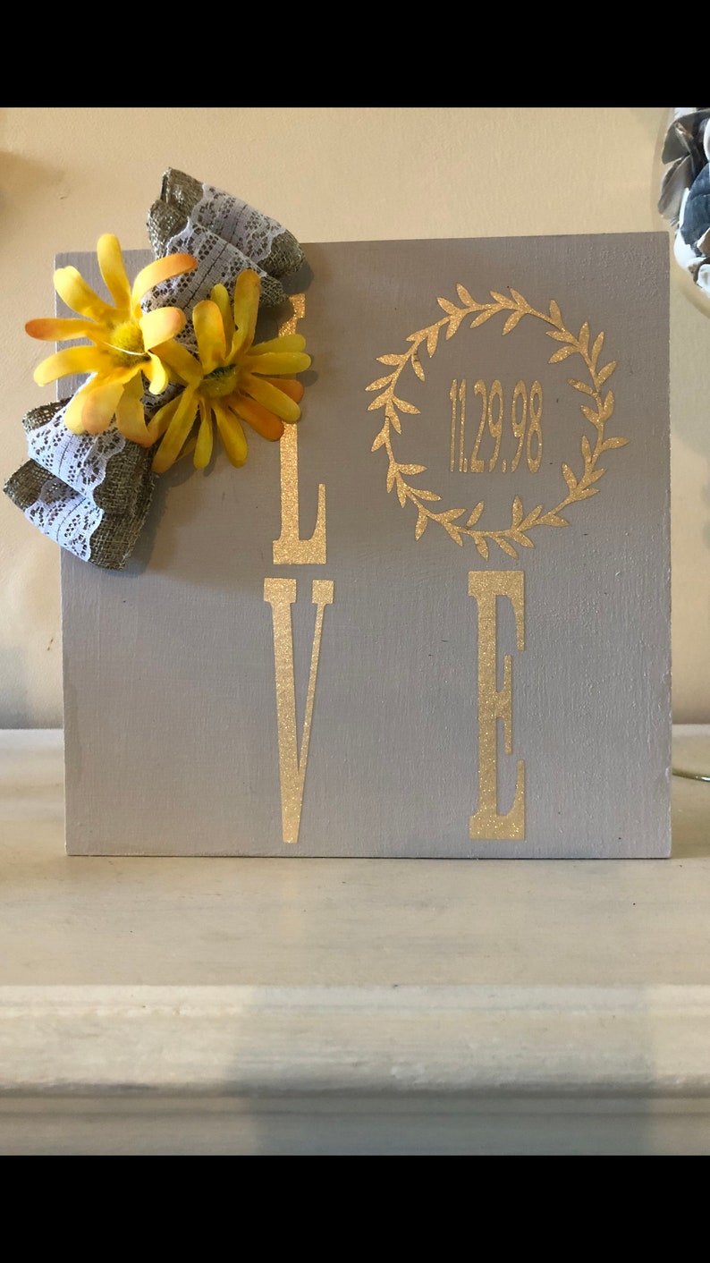 Anniversary SignPersonalized Wedding Date SignWedding GiftShower GiftAnniversary Gift