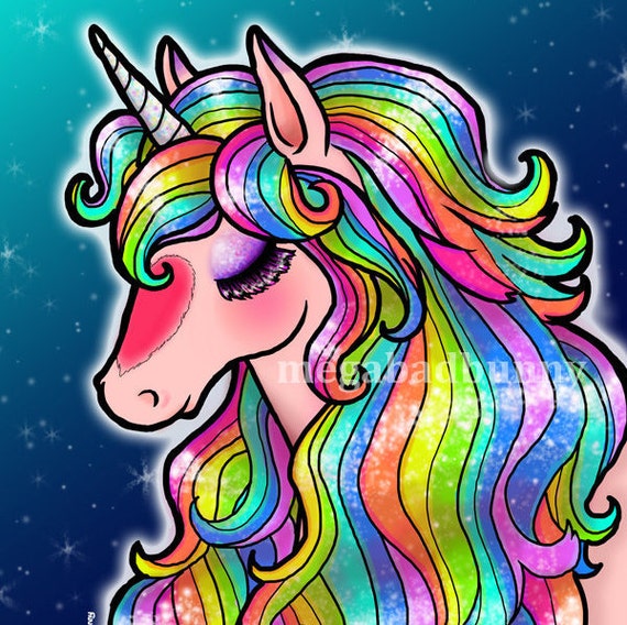 Rainbow Unicorn Pride LGBTQIA Positive Digital Art Download for Print -   Canada