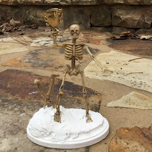 Skeleton Trophy, Award or Decoration  - &quot;Ski Contest Winner&quot;
