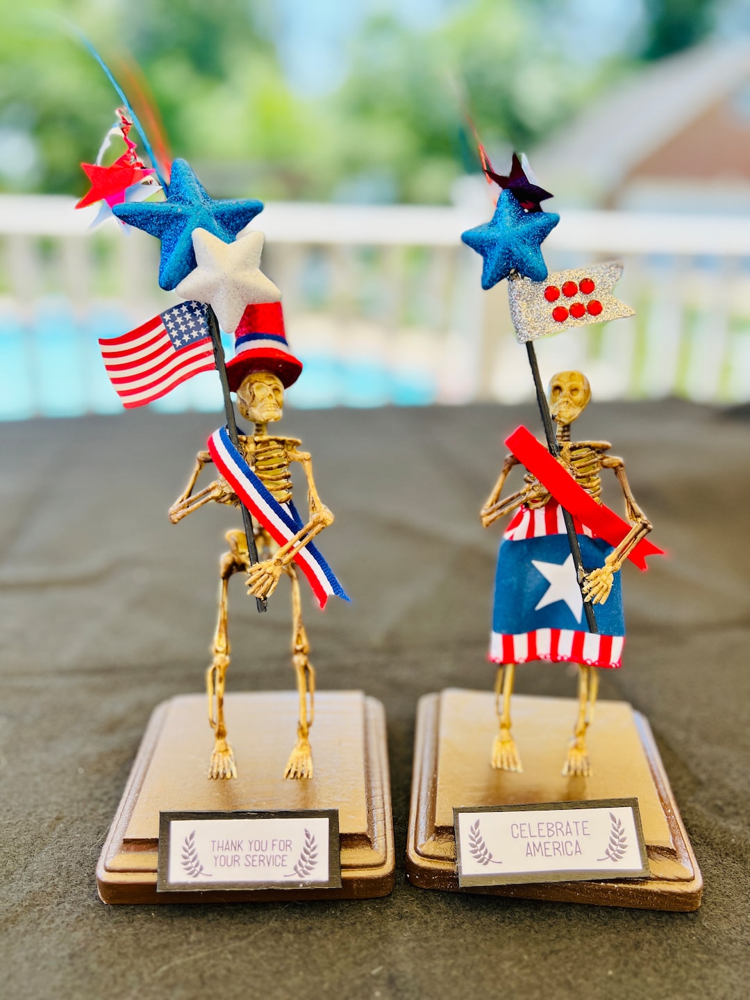 Patriotic Handmade Party Trophy, Gift, Award or Centerpiece - July 4th ...