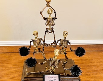 Cheer Team Award - Gold/Silver/Bronze - Halloween Skeleton Party Trophy, Award or Centerpiece