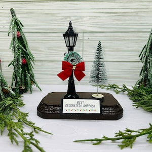 Holiday Lamppost Decorations Contest Winner - Gold/Silver/Bronze Trophy - Christmas Party Trophy, Award or Centerpiece