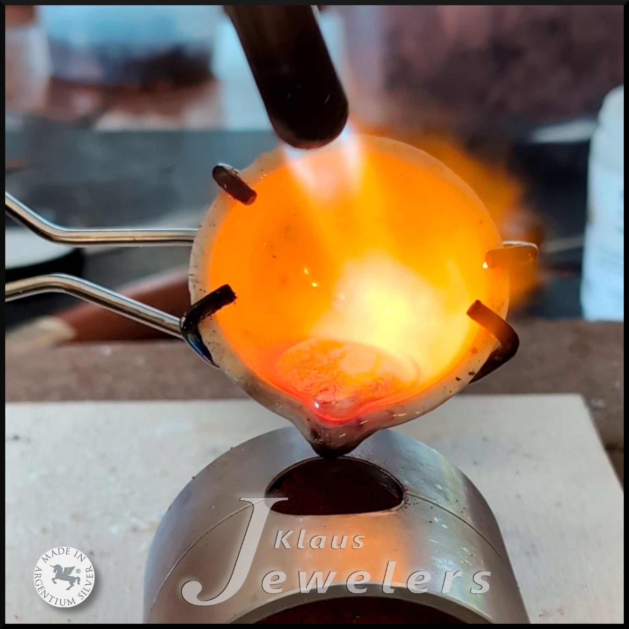 Garnet Silver Ring : Floating Inlay - Pyrope and Rhodalite Garnet ...