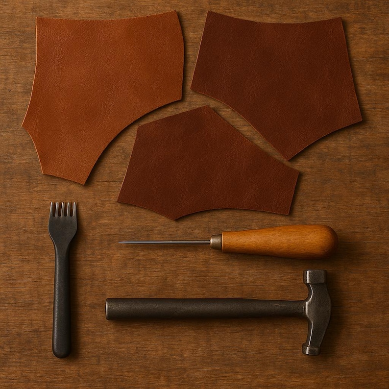 Top-Grain Cowhide Leather Scraps – Crafting Supplies image 1