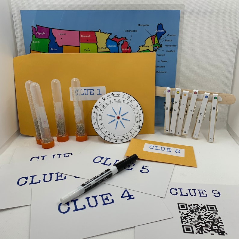 Kids Escape Room Party (3.0) Game Kit: Reusable Birthday Activity Ages 8-13 bild 2