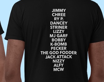 Bachelor Party Shirt with Groom Face • Custom Roster Tees for Groomsmen • Funny Wolfpack Bar Crawl or Golf Trip Shirts