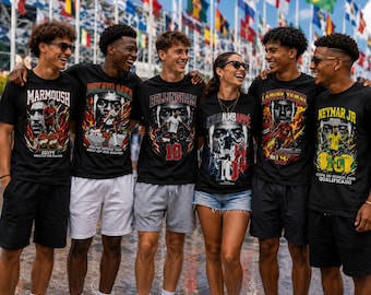 Vintage 90s Bootleg Soccer T-Shirt | Neymar, Saka, Bellingham, Mbappé Football Tee