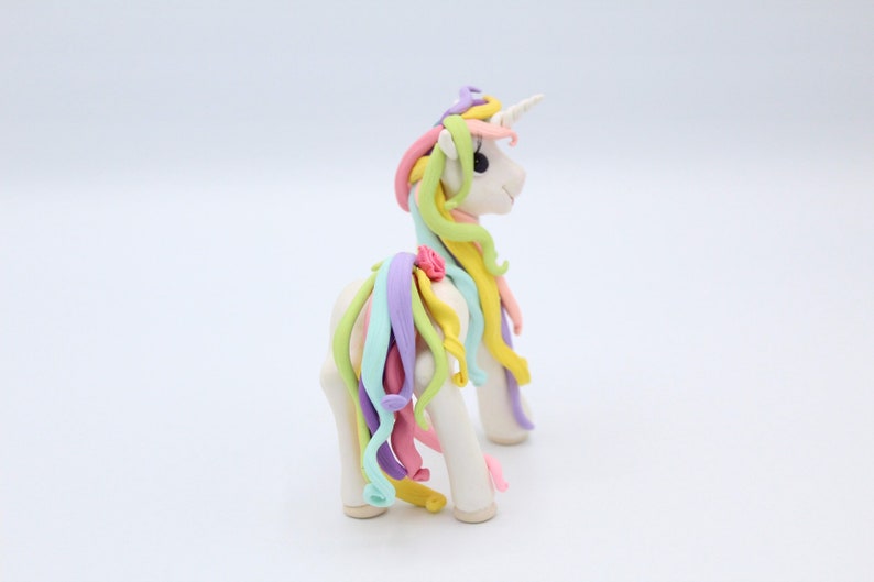 unicorn cake topper,clay unicorn,unicorn figurines,unicorn sculpture,keepsake unicorn decor,gift for her,unicorn birthday party,cute caketop image 6