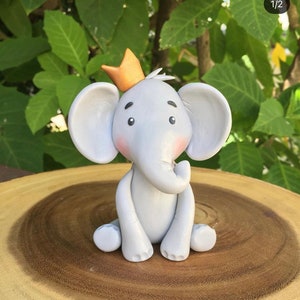 Elephant cake topper,elephant birthday cake topper,elephant baby shower cake topper,babies first birthday cake topper,boy birthday cake topp