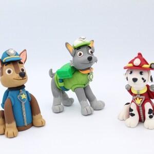 Paw patrol caketopper,dogs cake topper,boys birthday,keepsake cake topper,paw patrol party decoration,clay caketopper,gift for boys,personal