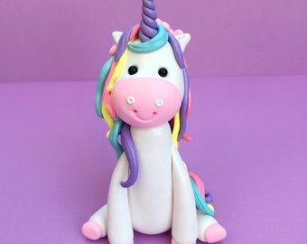 Unicorn cake topper, unicorn clay keepsake cake topper,unicorn figures,polymer clay cake topper,baby unicorn figures,baby 1st birthday,baby