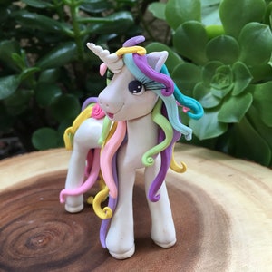 unicorn cake topper,clay unicorn,unicorn figurines,unicorn sculpture,keepsake unicorn decor,gift for her,unicorn birthday party,cute caketop image 9