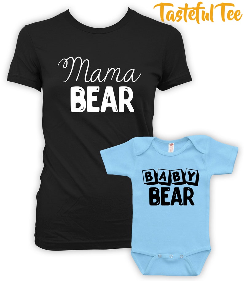 Mama Bear Baby Bear Mother Daughter Matching Mother Son Outfit Etsy
