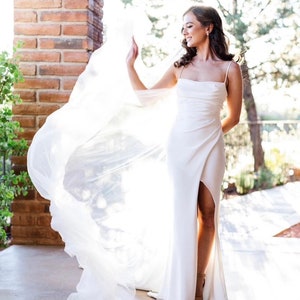Soft satin simple gown