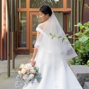 IN STOCK! Quick ship! Horsehair trim drop veil