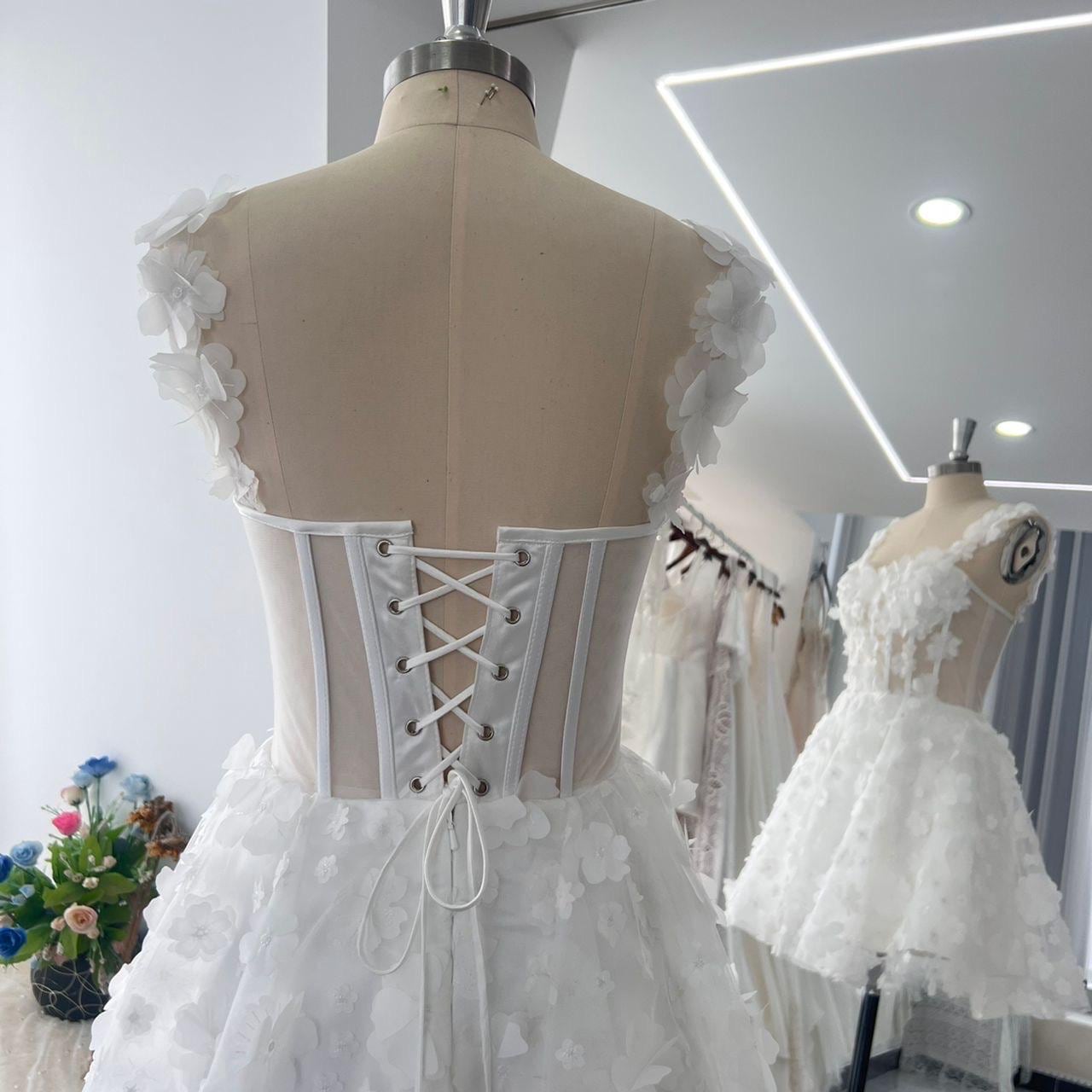 Poppy, Short Flower Wedding Dress