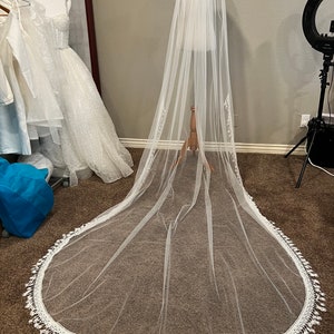 Boho fringe veil