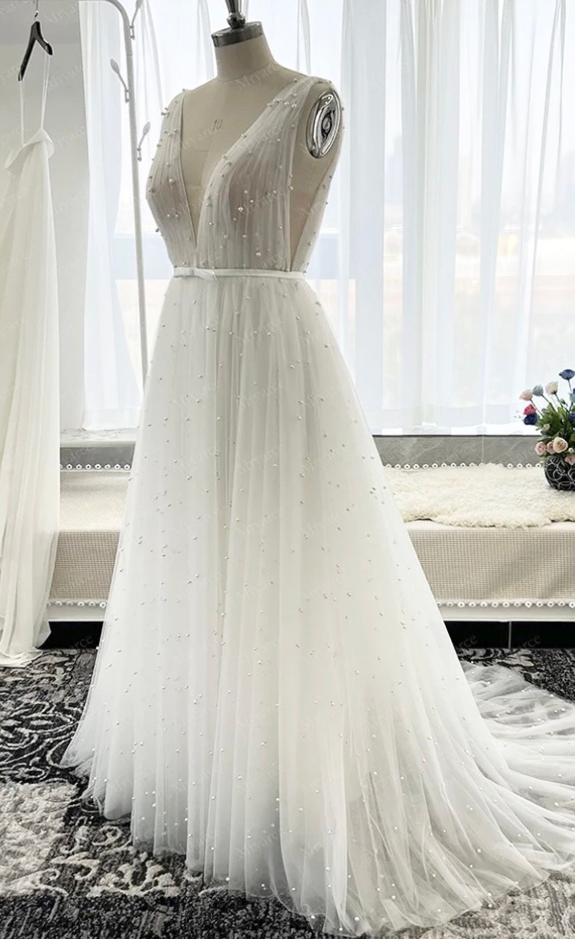 Tulle Low Back Wedding Dress - Etsy