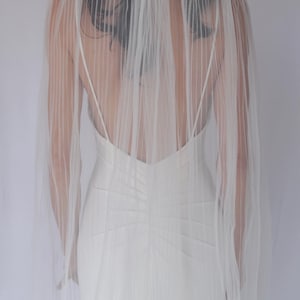 ¡En stock! ¡Envío rápido! Velo de tul plisado