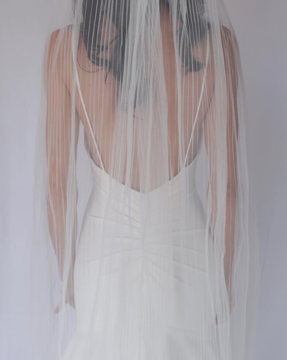 In stock! Quick ship! Pleated tulle veil