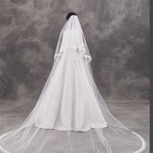 Mikado and organza edge veil zdjęcie 2