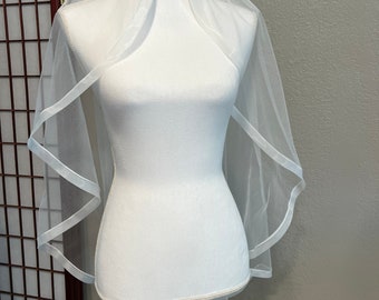 Organza edge veil