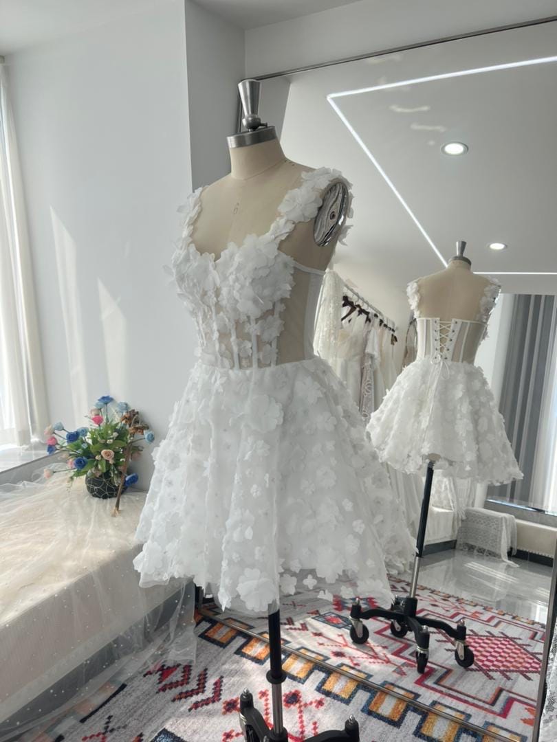 Poppy, Short Flower Wedding Dress