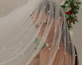 In stock! Quick ship! Veil wIth Pearls