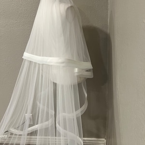 Mikado and organza edge veil zdjęcie 4