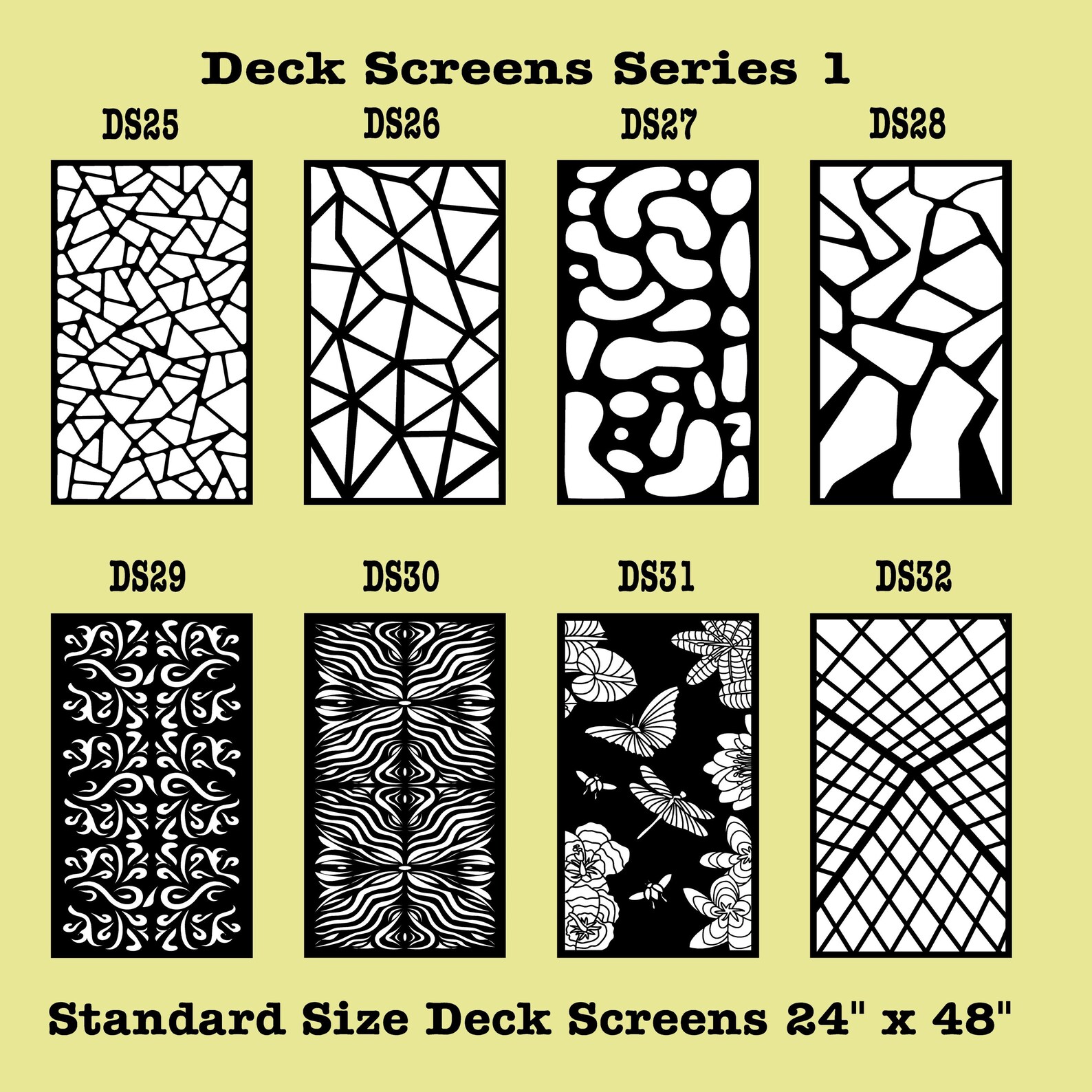 Deck Screens Privacy Screens Outdoor Patio Screens Fence Etsy