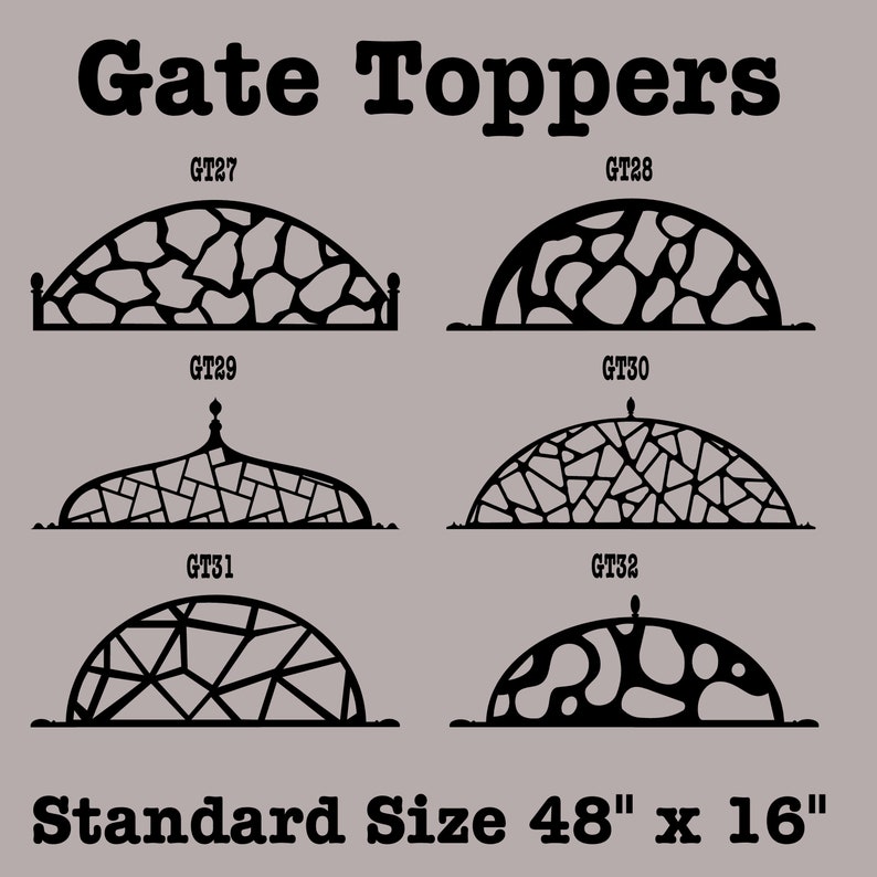Gate Toppers Metal Powder Coated Etsy