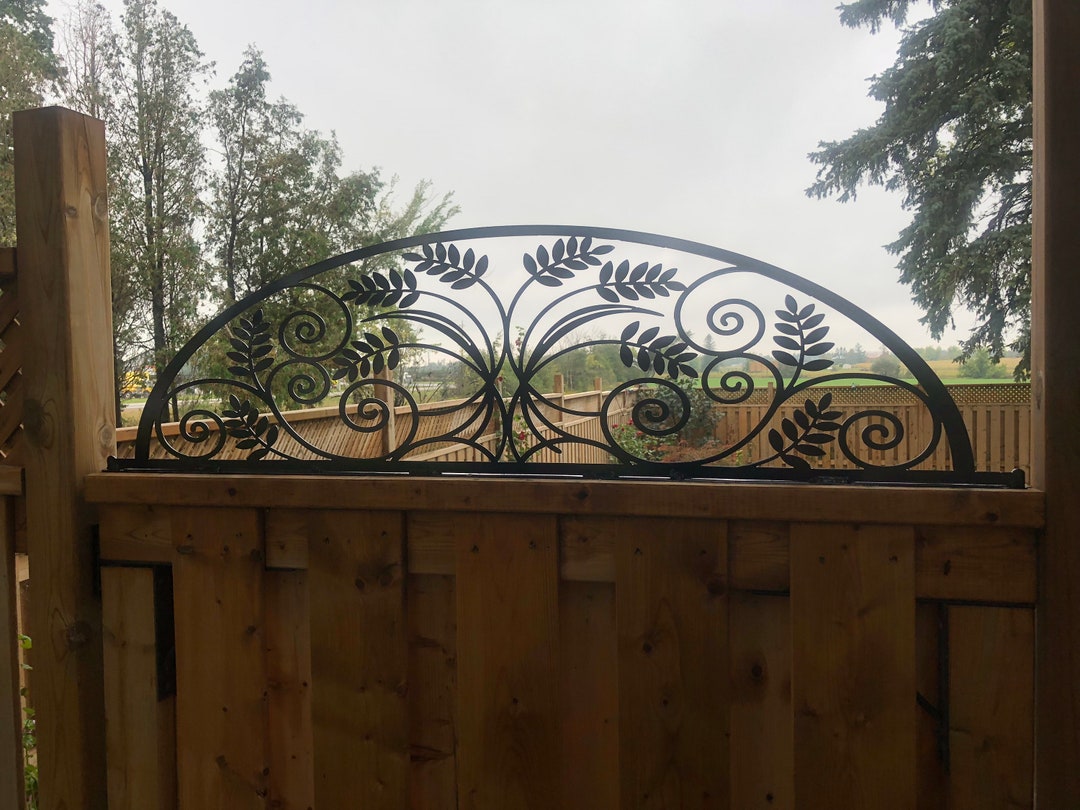 Gate Toppers, Metal, Powder Coated, Fence Decor Etsy
