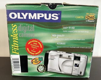 EUC Olympus Digital Camera Filmless D-360L 1.3 Megapixel Silver Tested