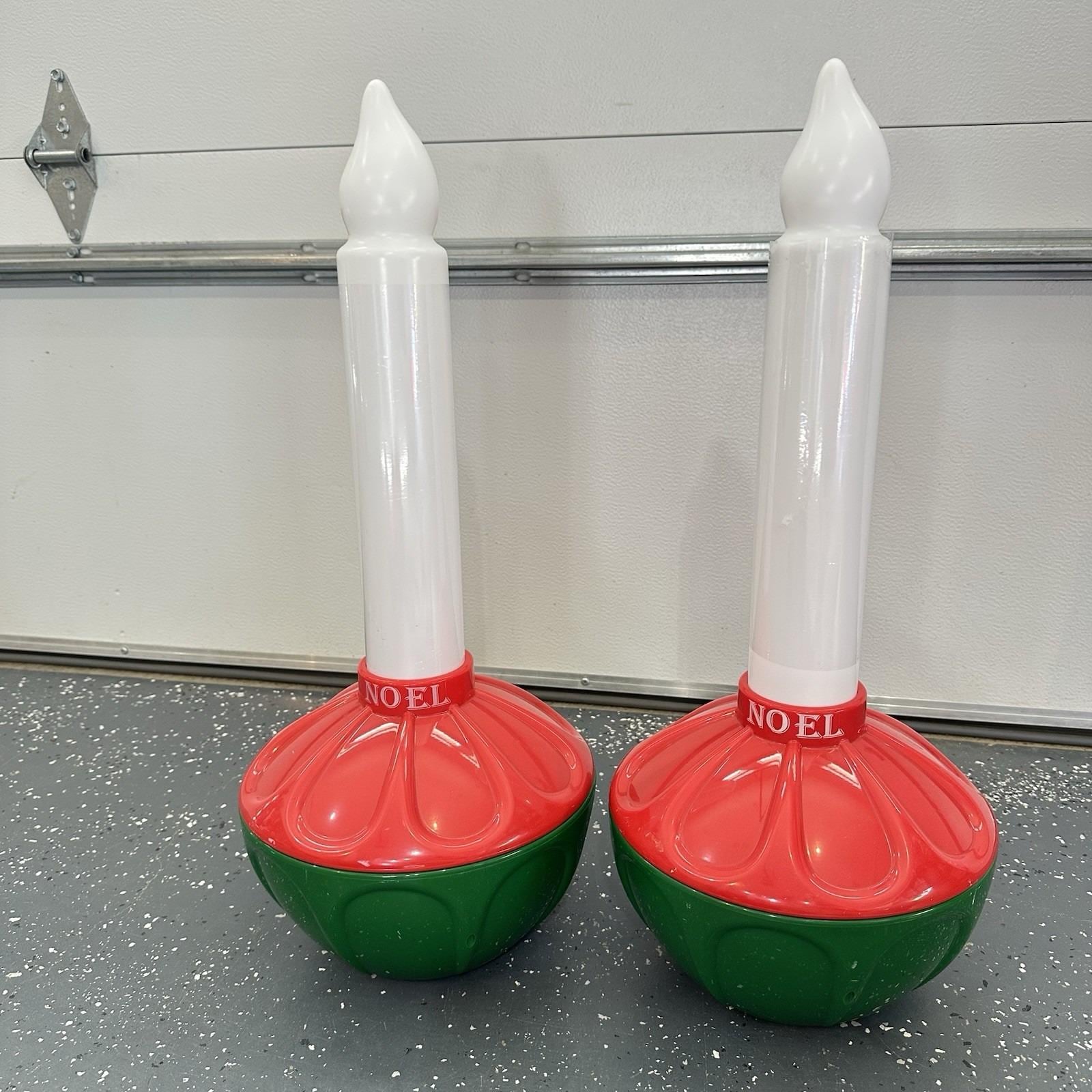 Vintage Blow Mold Noel Candles - Etsy