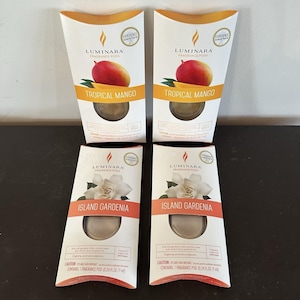 Luminara Fragrance Pod Tropical Mango Island Gardenia Refill Diffusing Candle 4