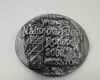 VTG New 2002 Hesston Wrangler National Finals Rodeo NFR - Boucle de ceinture taille jeune