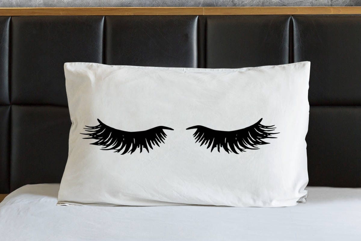 Eyelash Pillowcase Eyelashes Pillow Cover Teen Pillowcase Etsy