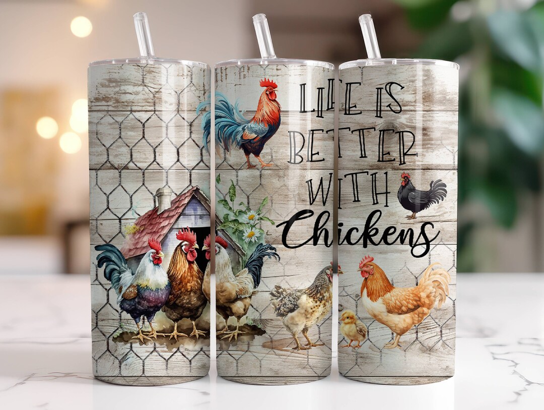 Funny Chicken Tumbler Wrap PNG 20 Oz Skinny Tumbler Sublimation Design ...