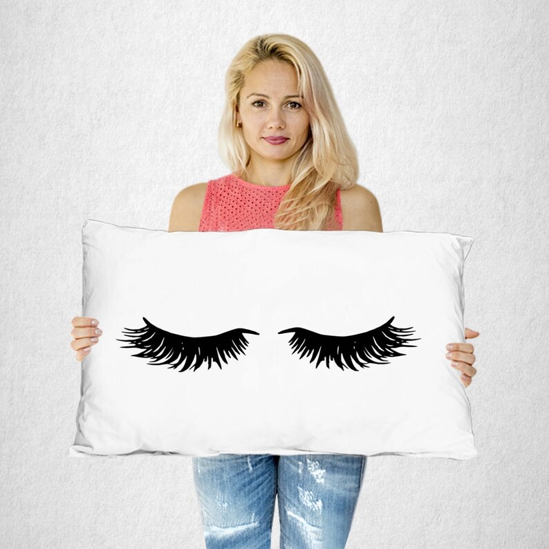 Eyelash Pillowcase Eyelashes Pillow Cover Teen Pillowcase Etsy